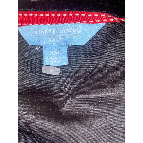 Draper James Womens Shirt Black Velvet XXL Puff Sleeve Whimsigoth Gothic Evening - Picture 6 of 11